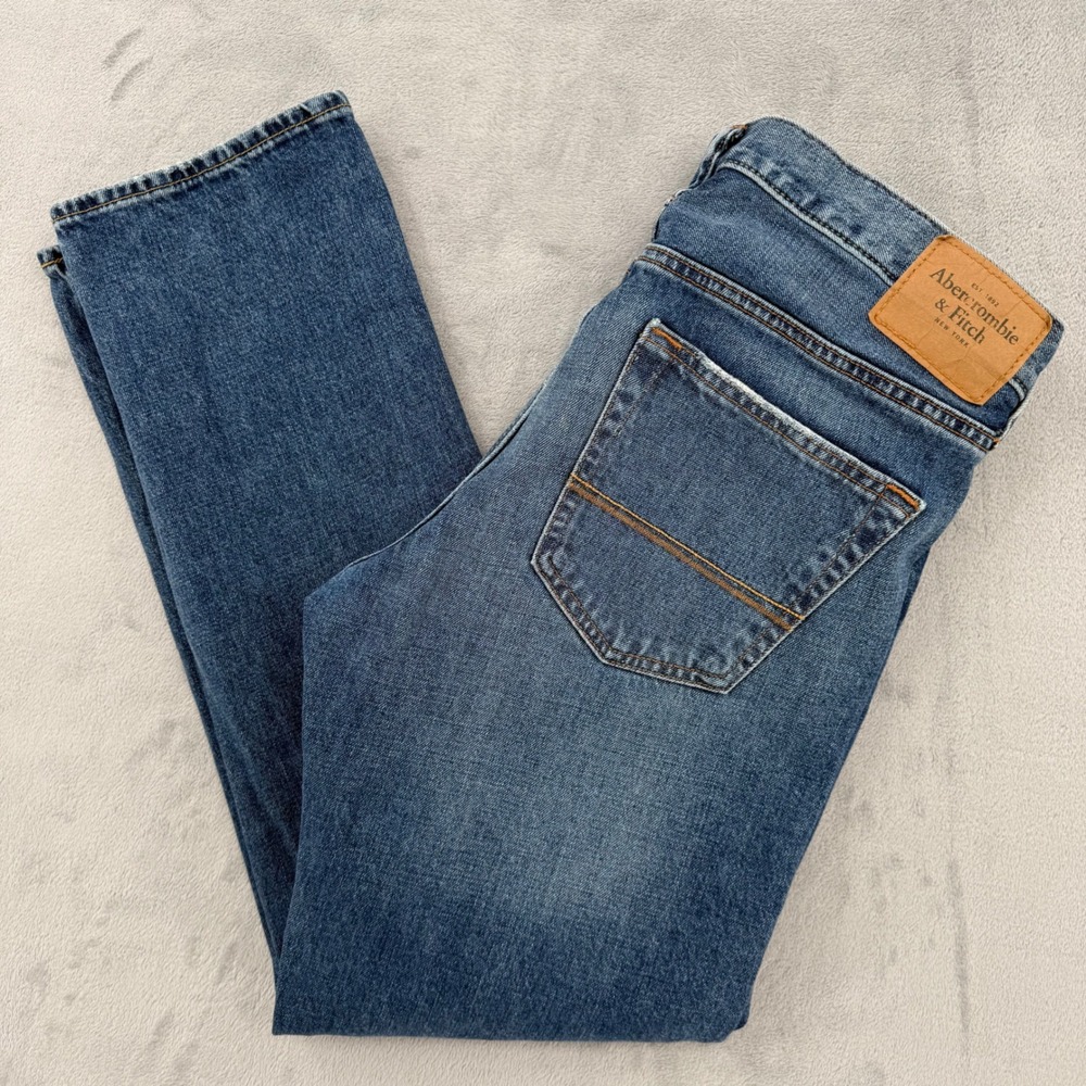 Vintage Abercrombie & Fitch Mens Straight Leg Jeans Button Fly Sz W 34 x L 32